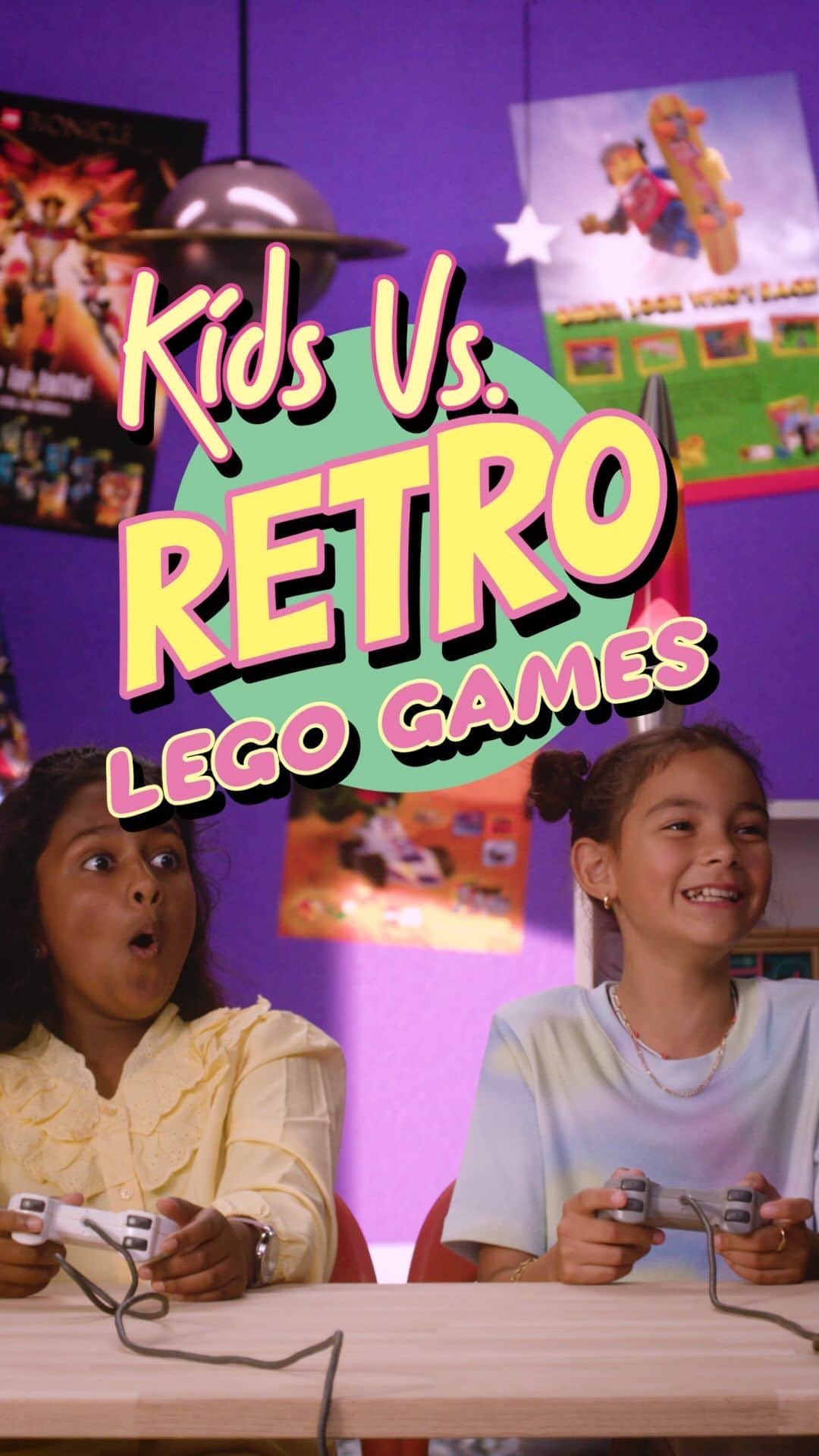 LEGOのインスタグラム：「Watch what happened when we challenged kids to try classic LEGO Games 🎮 😂  #LEGO #Gaming #LEGOGames」