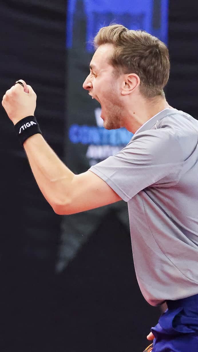 のインスタグラム：「From frustration to pure joy 😁  Filip Zeljko roars into his first WTT Series Main Draw of the year after defeating Guilherme Teodoro 3-2 🔥  #WTTAntalya #WTTContender #PingPong #TableTennis」