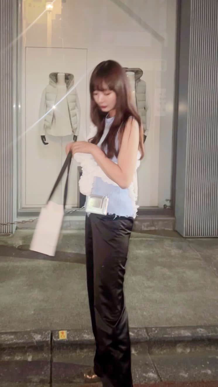 渡辺真実絵のインスタグラム：「_ Matin Kim POP UP STORE OPEN Reception Party  夏に行った韓国で買い物したところだったから 日本で手に取れるの嬉しいね☺️🖐️💖  10/18 - 29 渋谷PARCOでPOPUPしてるって！🇰🇷  #matinkim」