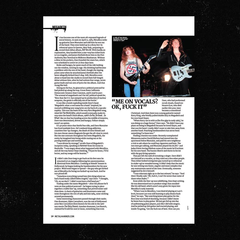 Megadethさんのインスタグラム写真 - (MegadethInstagram)「Every band has its origin story. Thanks for sharing, @metalhammeruk 🤘」10月18日 23時27分 - megadeth