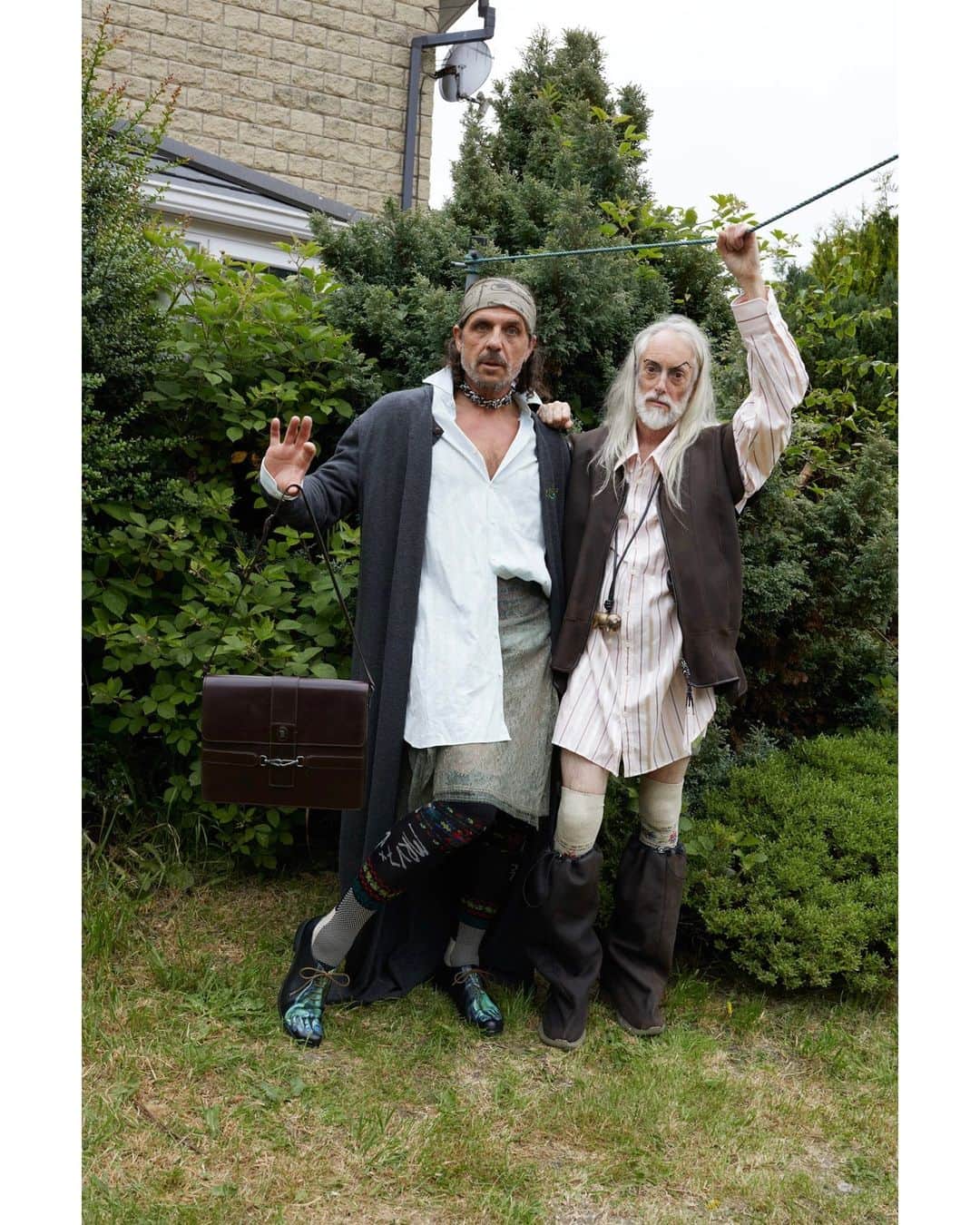 のインスタグラム：「This season's garments are inspired by the nomadic lifestyle of travellers, gathering and discarding objects and materials on a never-ending journey. The result is a collection that combines eras and styles.  Now available online and across our boutiques.  Photography by @juergentellerstudio  Creative Partner: @doviledrizyte ⁠ ⁠  #VWAW2324」
