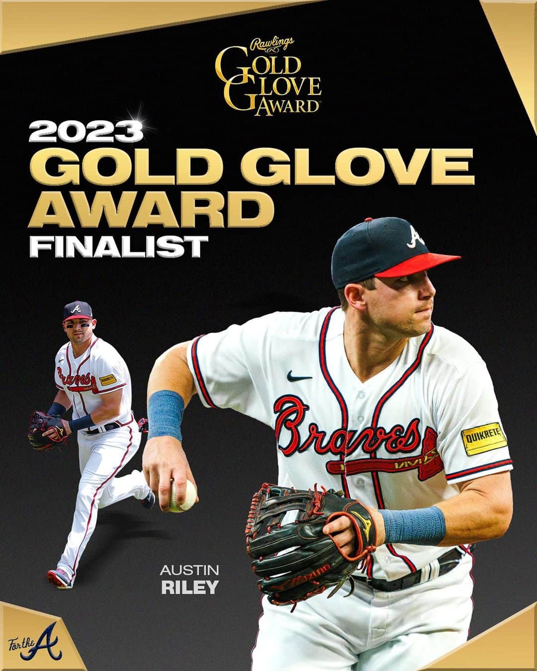 アトランタ・ブレーブスのインスタグラム：「Congratulations to @austin_riley27, @mike.harris24, and @e_rosario20 for being named 2023 Gold Glove Award Finalists!」