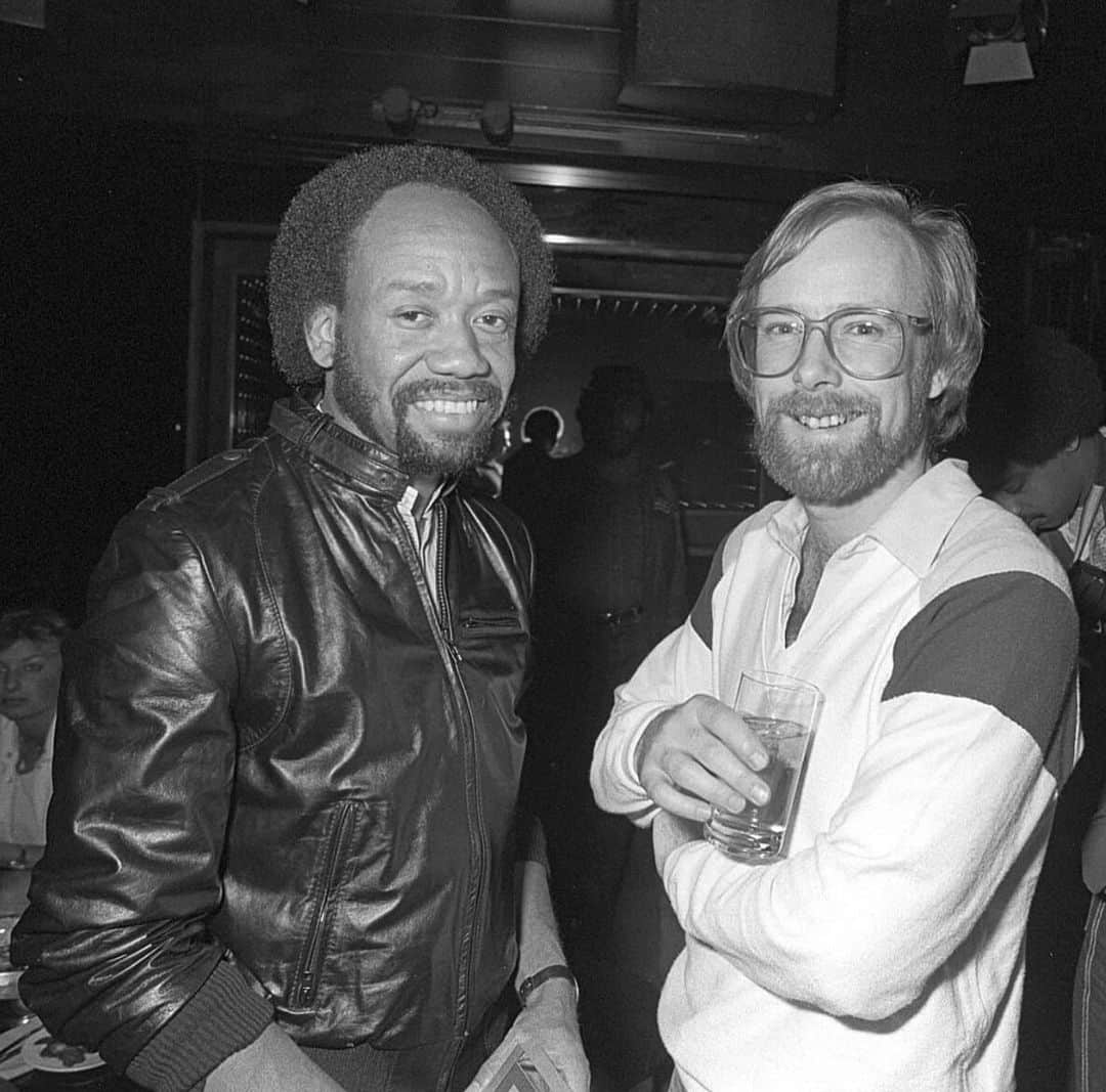 アース・ウィンド・アンド・ファイアーのインスタグラム：「#WBW Radio DJ Ferry Maat and Maurice at Amsterdam Marriott Hotel, The Netherlands to give him a platinum record in 1978.」