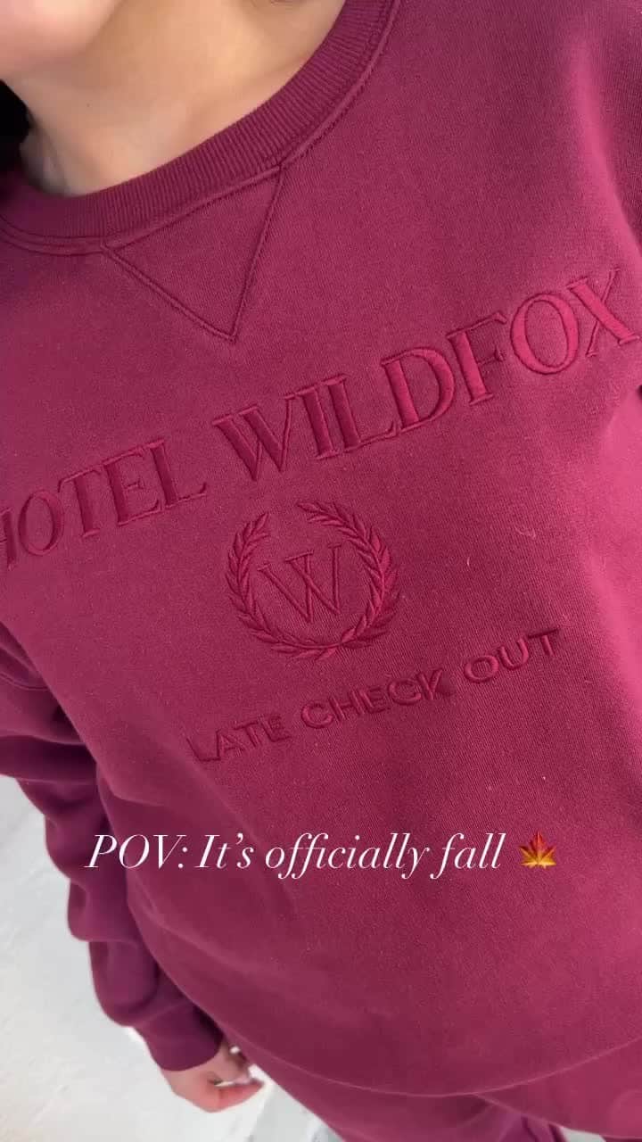 のインスタグラム：「POV: It's officially Fall 🍁⁠ ⁠ #wildfoxcouture」