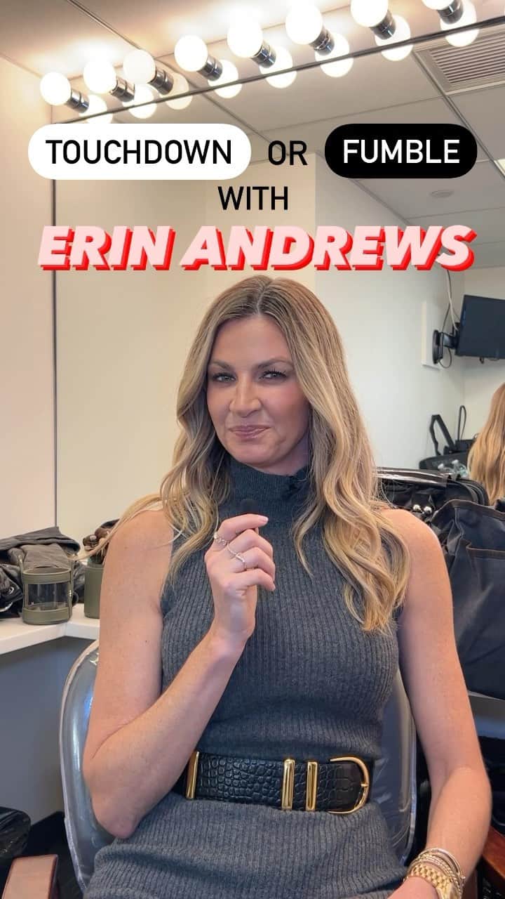 エリン・アンドリューズのインスタグラム：「Football ✍️ is ✍️ the ✍️ most ✍️ important, ✍️ obviously. 😉 We chatted with @erinandrews about her female-focused sports apparel brand, Taylor Swift, motherhood, game day essentials and more. Link in bio 🔗」