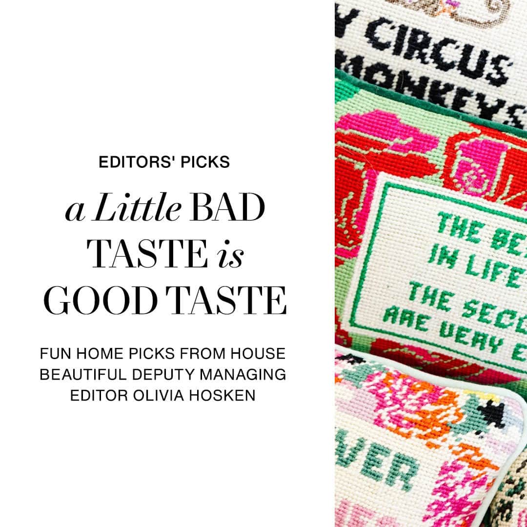 ShopBAZAARのインスタグラム：「Enjoy six quirky home picks from House Beautiful Deputy Managing Editor @olivia_hosken. As we head into the entertaining season, home decor is all about adding fun, humor, and color. Discover her coveted picks at the link in bio! #SHOPBAZAAR」