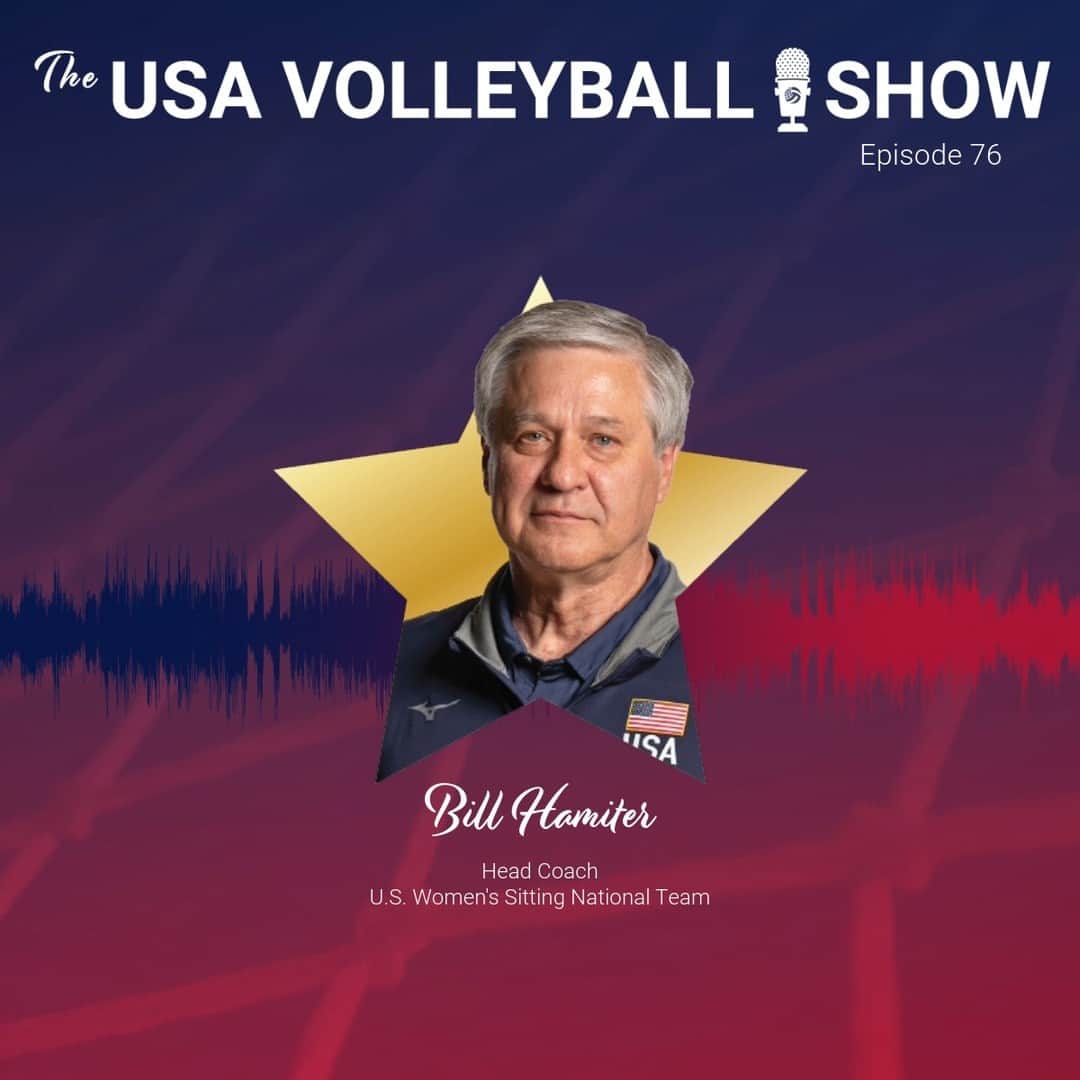 USA Volleyballのインスタグラム：「U.S. Women's Sitting National Team head coach, Bill Hamiter, takes us through his volleyball journey, favorite memories at the Paralympic Games, goals looking ahead to the World Cup, and much more! #USAVShowPod  Listen to episode 76 now on your favorite #podcast platform or our website, 🔗 in bio.」