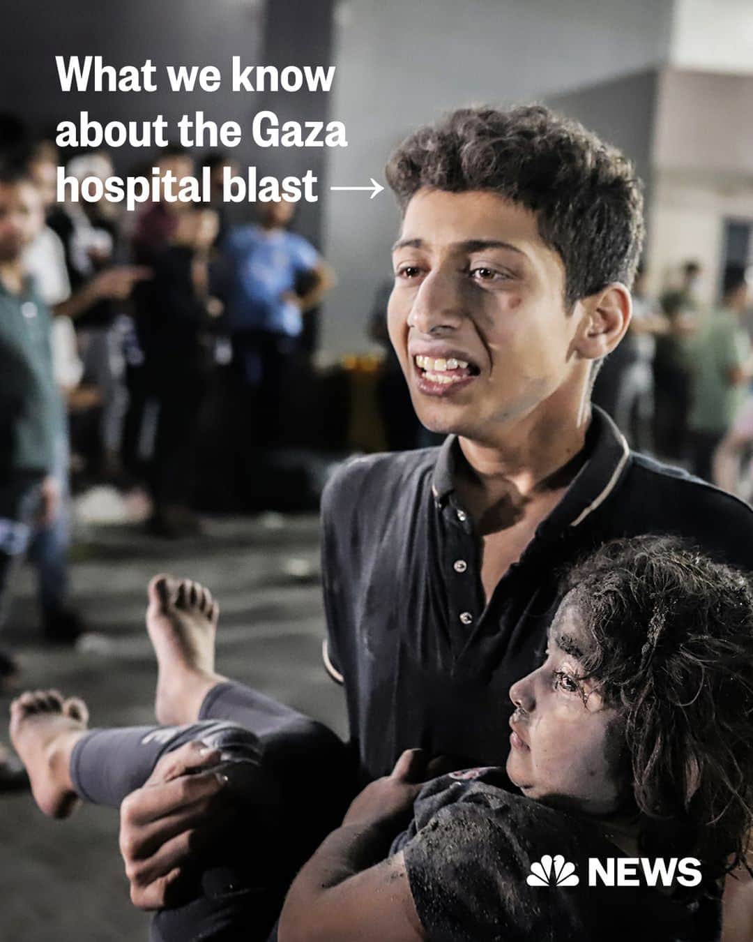 NBC Newsのインスタグラム：「The U.S. has assessed that the deadly blast at a Gaza hospital was most likely caused by a misfired rocket from the Palestinian Islamic Jihad, U.S. officials say.   NBC News consulted four military and munitions experts. One agreed with the U.S. assessment, which was hinted at by President Joe Biden during his trip to Israel on Wednesday. Three agreed the blast wasn’t from Israel. The experts were shown parts of more than a dozen videos and pictures from the incident at al-Ahli Baptist Hospital and its aftermath that have been geolocated and analyzed by NBC News.  Swipe to see what we know so far.  Link in bio for more.」