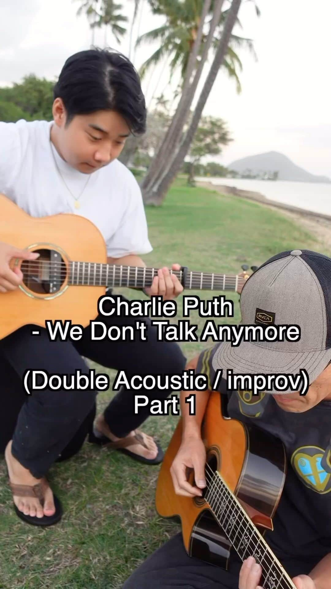 Eden Kaiのインスタグラム：「Charlie Puth feat. Selena Gomez⁣ - We Don’t Talk Anymore ⁣ ⁣ Double Acoustic Guitar Improv Cover ⁣ with Shin Kawasaki (Part.1)⁣ ⁣ ⁣ ⁣ #charlieputh #selenagomez #wedonttalkanymore #acousticguitar #fingerstyle」