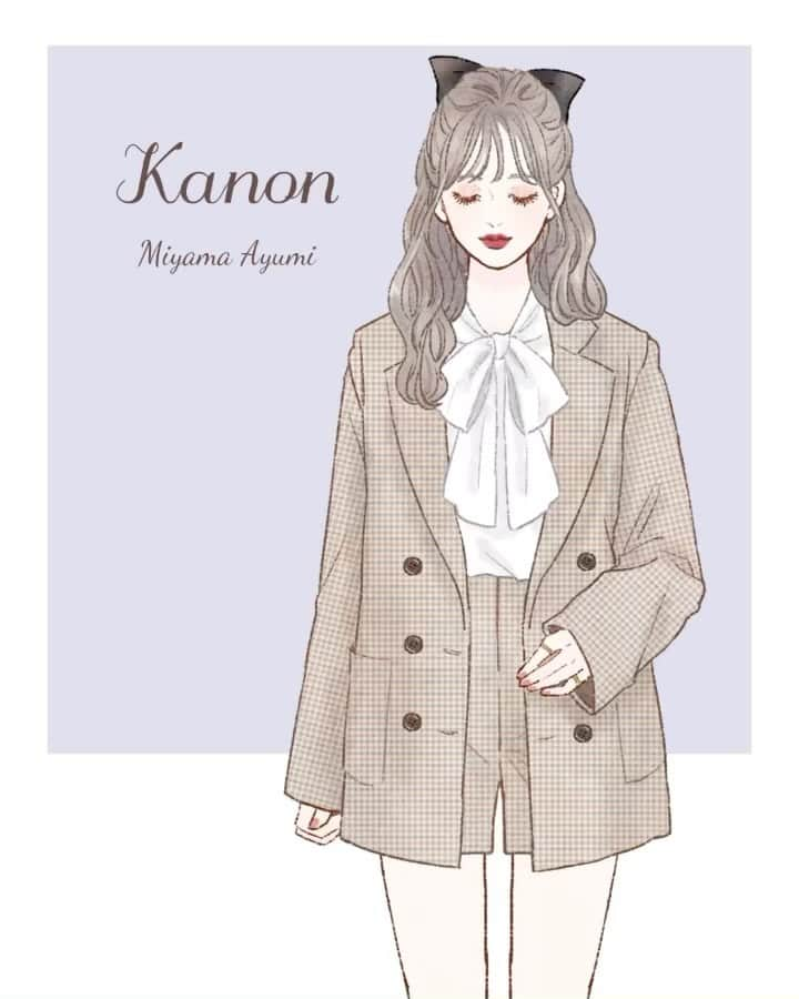 miya(ミヤマアユミ)のインスタグラム：「💙Kanon カノン  おねえさんスタイルなカノンちゃん  ファッションを楽しむ5人の女の子達を描きました👚👗👖👕👘  FASHION GIRLS 💜Rin リン 💙Kanon カノン 💚Emma エマ 💛Lala ララ ❤️Yuri ユリ  服や靴、小物、ウィッグを変えて遊べる着せ替えシールです。 組み合わせ次第で、何通りものコーディネートが作れます👚👖👗👠👟  作ったコーデは5人全員に着せ替える事ができます。  2枚目と最後が遊び方の動画になっています。  春のデザインフェスタで出したグッズですが、改めて一人一人ご紹介させてください。  #ミニチュアアート展2023 #ミニチュアアート展  #artwork #デジタルイラスト #photoshop #fresco #art #illust #illustration #draw #illustrator #イラスト #イラストレーター #ファッション #fashion #ファッションイラスト #ファッションイラストレーター #着せ替え #きせかえ #女の子イラスト #プレゼント #カジュアル #カジュアルガーリー #ガーリー #フレンチガーリー #フレンチガーリーコーデ」