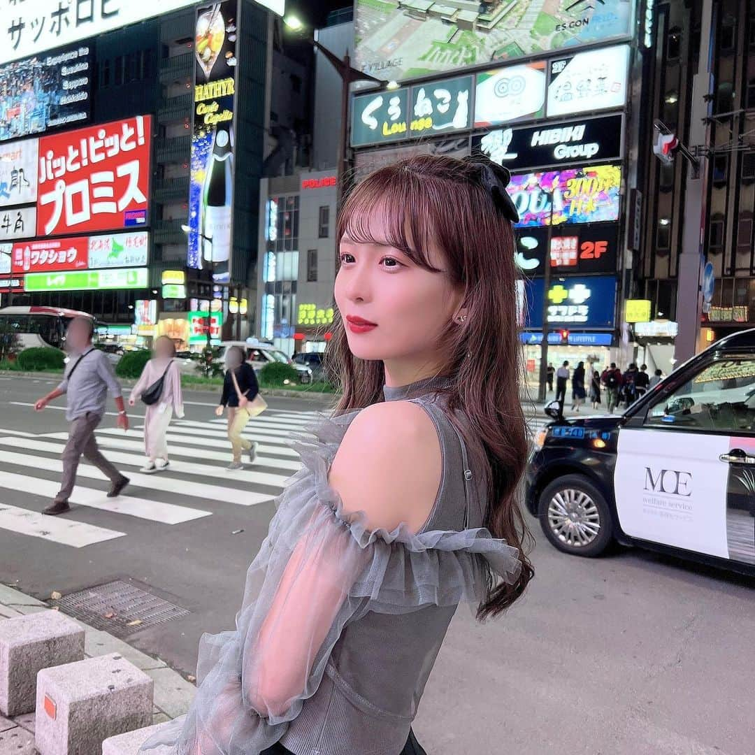 中川珠里さんのインスタグラム写真 - (中川珠里Instagram)「夜のすすきのキラキラしてた🌟   #北海道  #すすきの」10月19日 18時52分 - juri_nakagawa1