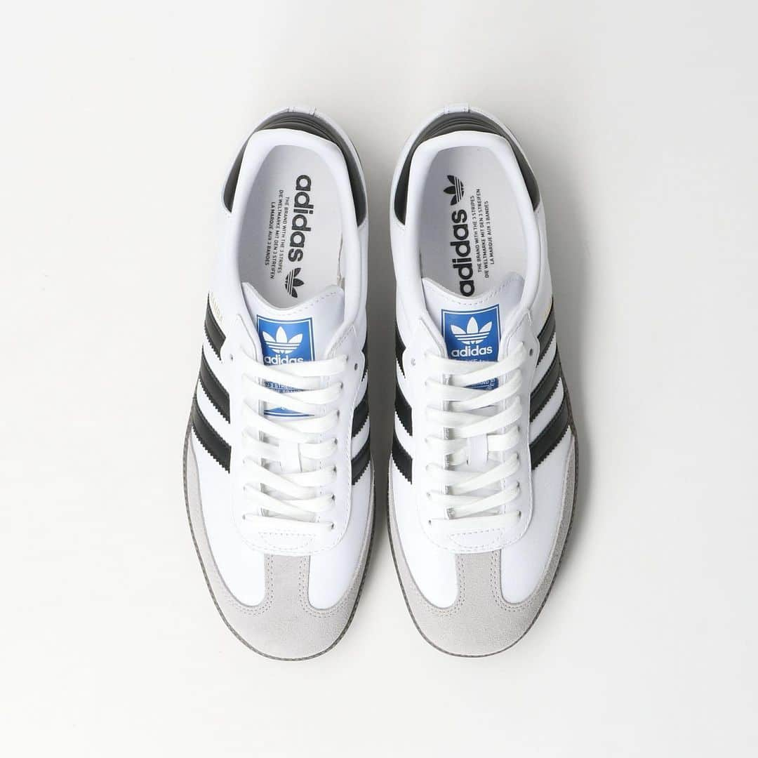 BEAUTY&YOUTH UNITED ARROWSさんのインスタグラム写真 - (BEAUTY&YOUTH UNITED ARROWSInstagram)「＜adidas Originals＞のストリートアイコンシューズ「SAMBA」を、10月20日（金）11:00から、オンラインストアにて発売いたします。  今季はその伝説的な要素は忠実に残しつつ、やわらかなレザーアッパーとスエードのオーバーレイをあしらってスタイルを更新。 テクスチャー感のあるラバーカップソール、サッカーのヘリテージから着想を受けたピボットポイント。 ゴールドカラーのロゴ、特徴的なスエードTトゥデザイン、正統派のSAMBAルックの一足。  価格：￥15,400 カラー：ホワイト、ブラック  ウィメンズ品番: 1831-499-8020 サイズ展開:22、22.5、23、23.5、24、24.5 (cm)  メンズ品番：1431-499-9092 サイズ展開:25.5、26、26.5、27、27.5、28、28.5、29 (cm)  ※今回はオンラインストアのみのお取り扱いとなり、店頭での販売はございません。  #adidasOriginals #アディダスオリジナルス  #ビューティアンドユース  #UnitedArrows  #ユナイテッドアローズ #adidassamba #samba #サンバ」10月19日 19時04分 - beautyandyouth_official