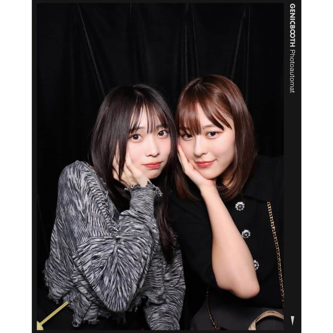 大野帆香のインスタグラム：「久々にメイクしてお出かけした日 韓国プリクラ見つけたから撮ったよ チョコパイ美味しかった〜（＾ν＾）」