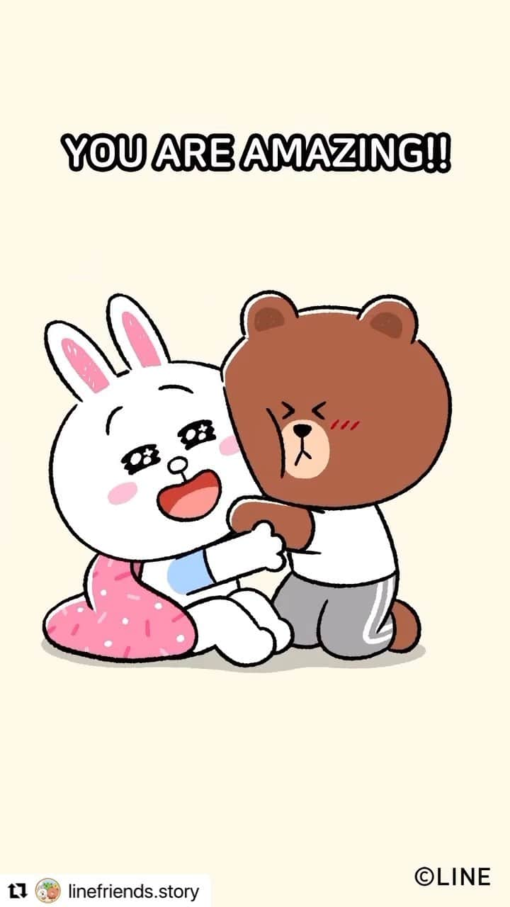 LINE FRIENDSのインスタグラム：「Tag someone you love 💕  #Repost @linefriends.story with @use.repost ・・・ I want to tell you this everyday 🐻❤️🐰  내가 매일같이 너에게 해 주고 싶은 말 🐻❤️🐰  毎日君に伝えたい言葉🐻❤️🐰 我每天都想告訴你 🐻❤️🐰   #STORYOFLINEFRIENDS #BROWN_CONY_DAILY」