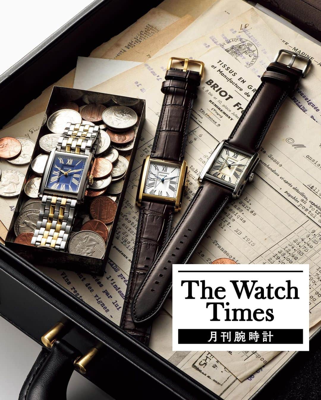 FINEBOYSのインスタグラム：「【月刊腕時計】  @fossil の新しいアクセ、 リングウォッチがやばい。これ新しすぎるでしょ！　 @vida_plus のアンティークな腕時計は 大人の階段のぼる俺らの背中をそっと押してくれる。  #腕時計 #fineboys」