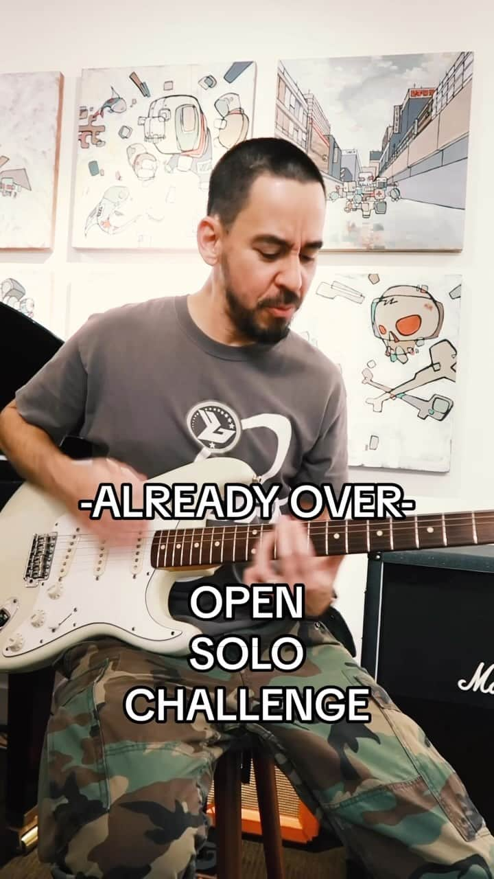 マイク・シノダのインスタグラム：「ALREADY OVER OPEN SOLO CHALLENGE #remix #duet with the instrument of your choice.   #alreadyover #opensolochallenge #guitarsolo #guitarsolos #opensolo #linkinpark #fortminor #mikeshinoda」