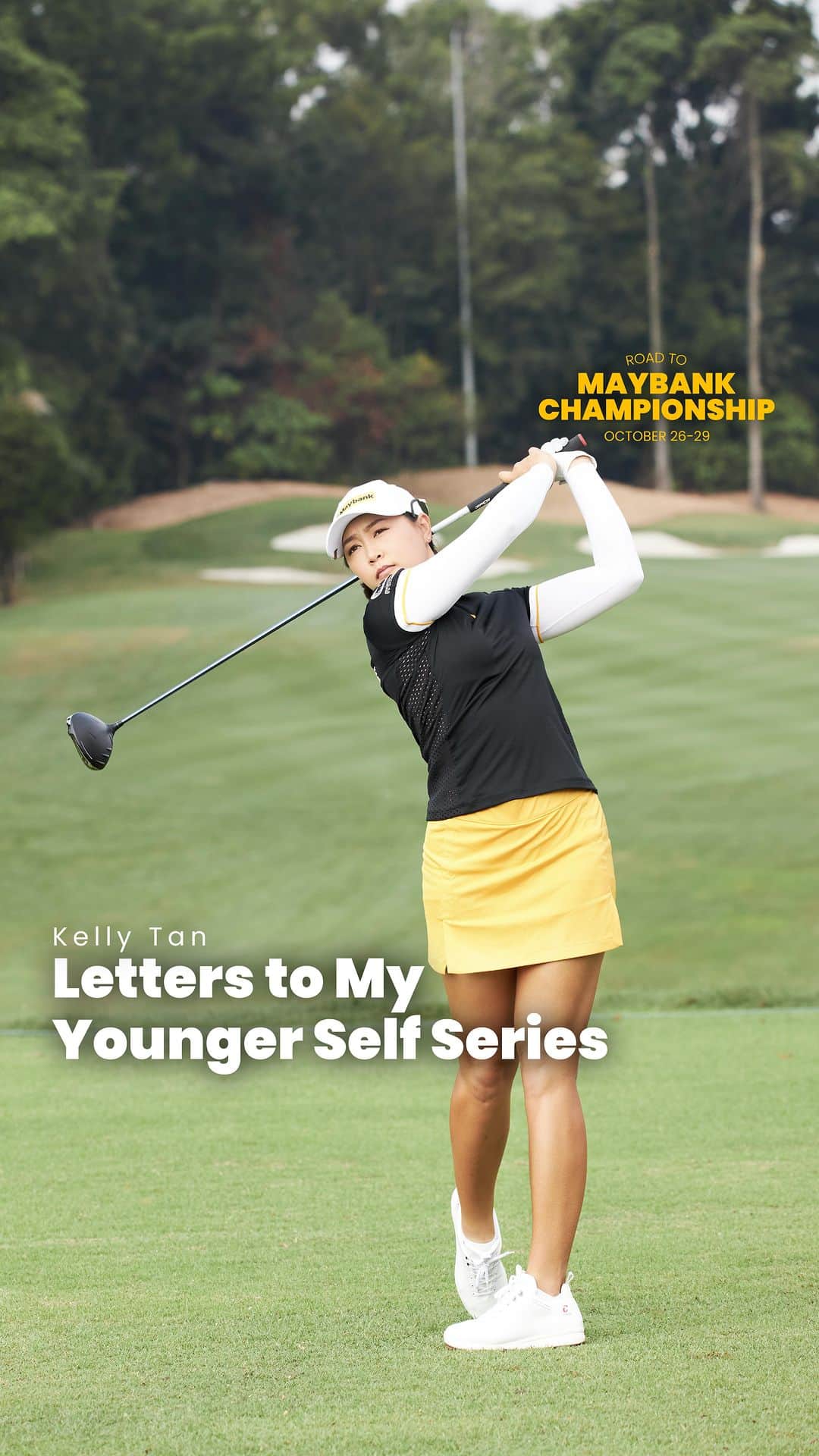 ケリー・タンのインスタグラム：「In our next #LettersToMyYoungerSelf series, LPGA pro golfer Kelly Tan shares her moments of going through the ups and downs in the golfing world ⛳, striving to be the best in the women’s league. 💪🏻  “I would definitely tell my younger self to never give up. Keep doing what you’re doing and the reward is on the other side” 📖  Join us as we catch Kelly Tan, Maybank ASEAN Ambassador, live in action at the #MaybankChampionship this coming 26 – 29 Oct!  Link in bio for tickets.」