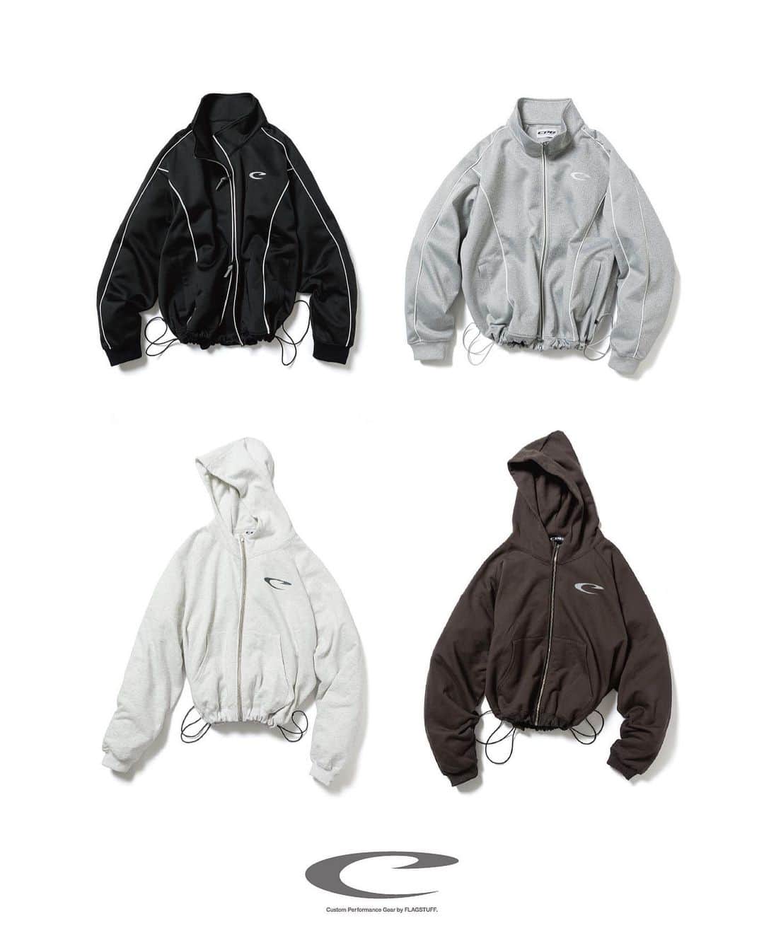 FLAGSTUFFのインスタグラム：「@cpg.fs   ・CPG TRACK JACKET  ・CPG BALLOON HOODIE  10/21(Sat) 18:00  coming soon.」