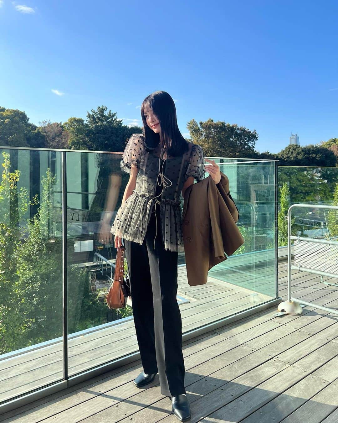 大谷凜香さんのインスタグラム写真 - (大谷凜香Instagram)「今週もお疲れさまでした🍂  秋私服は、 絶妙なシルエットと丈感でお気に入りのスラックスが大活躍中です♡ 昼間はまだぽかぽかうれしいな☺️」10月21日 14時00分 - rinka_ootani