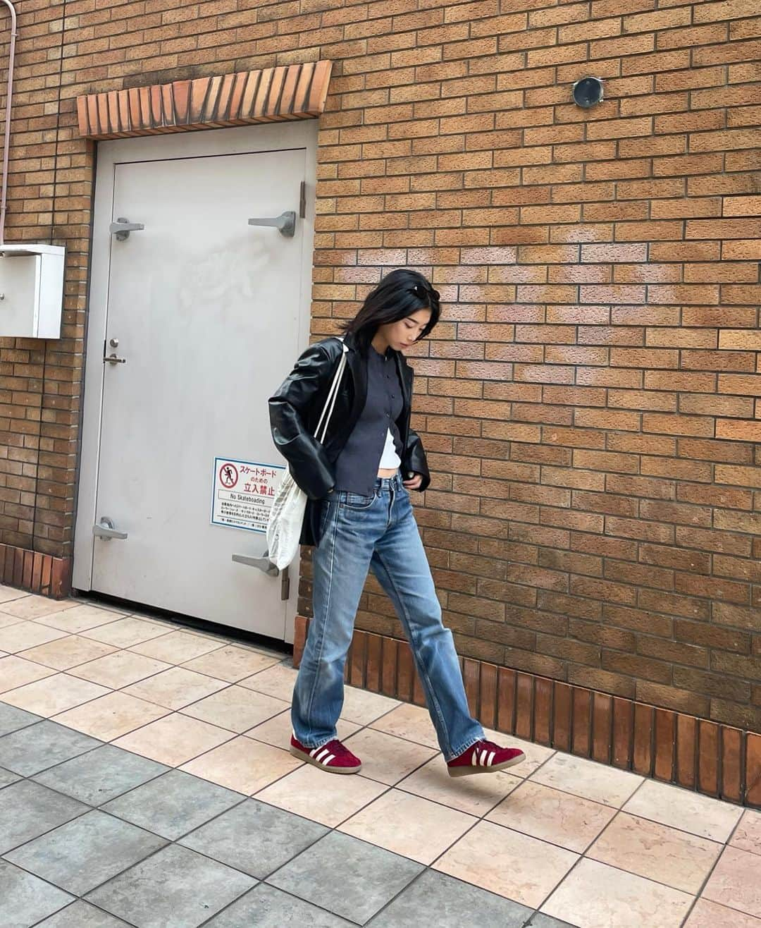 yuikoさんのインスタグラム写真 - (yuikoInstagram)「今日発売🖤eco leather middle jk @suwdee_official   #suwdee #suwdeesnap」10月19日 20時00分 - _yuiko__