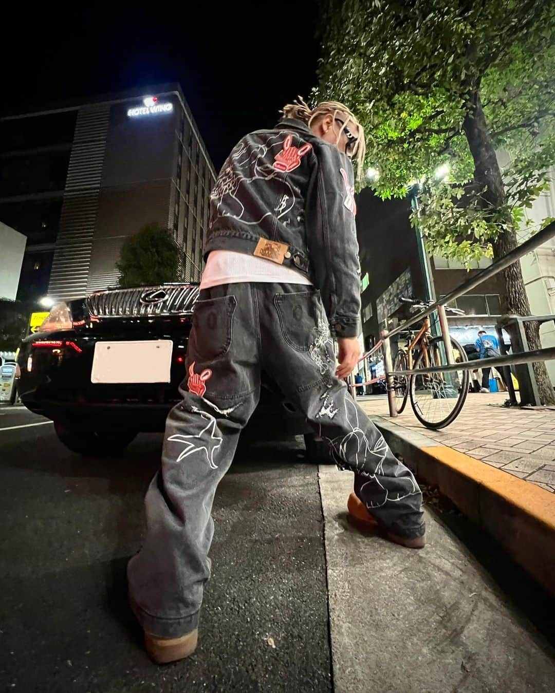 XLARGE®︎ SNAP XLARGE®︎ official SNAP instagramのインスタグラム：「@showyrenzo  -XLARGE SKOLOCT DENIM JACKET -XLARGE SKOLOCT DENIM PANTS #xlarge #xlargejp #xlarge_snap  #エクストララージ #skoloct」