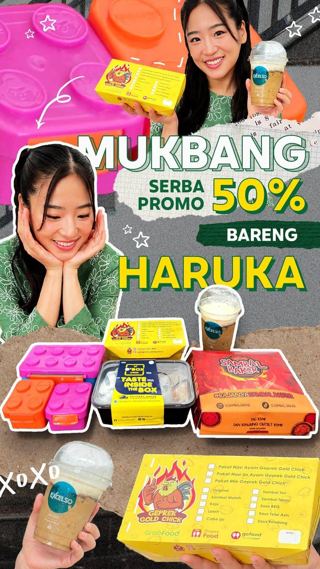 仲川遥香のインスタグラム：「Mukbang semua menu diskon s/d 50%! Suki-desu~ Mulai dari yang pedes, gurih, sampe yang nyegerin, kalian bisa #BebasSeenaknya pesan di #GrabFoodID. @grabfoodid   Kalo kalian mau cobain yang mana? Komen di bawah ya! 😊」