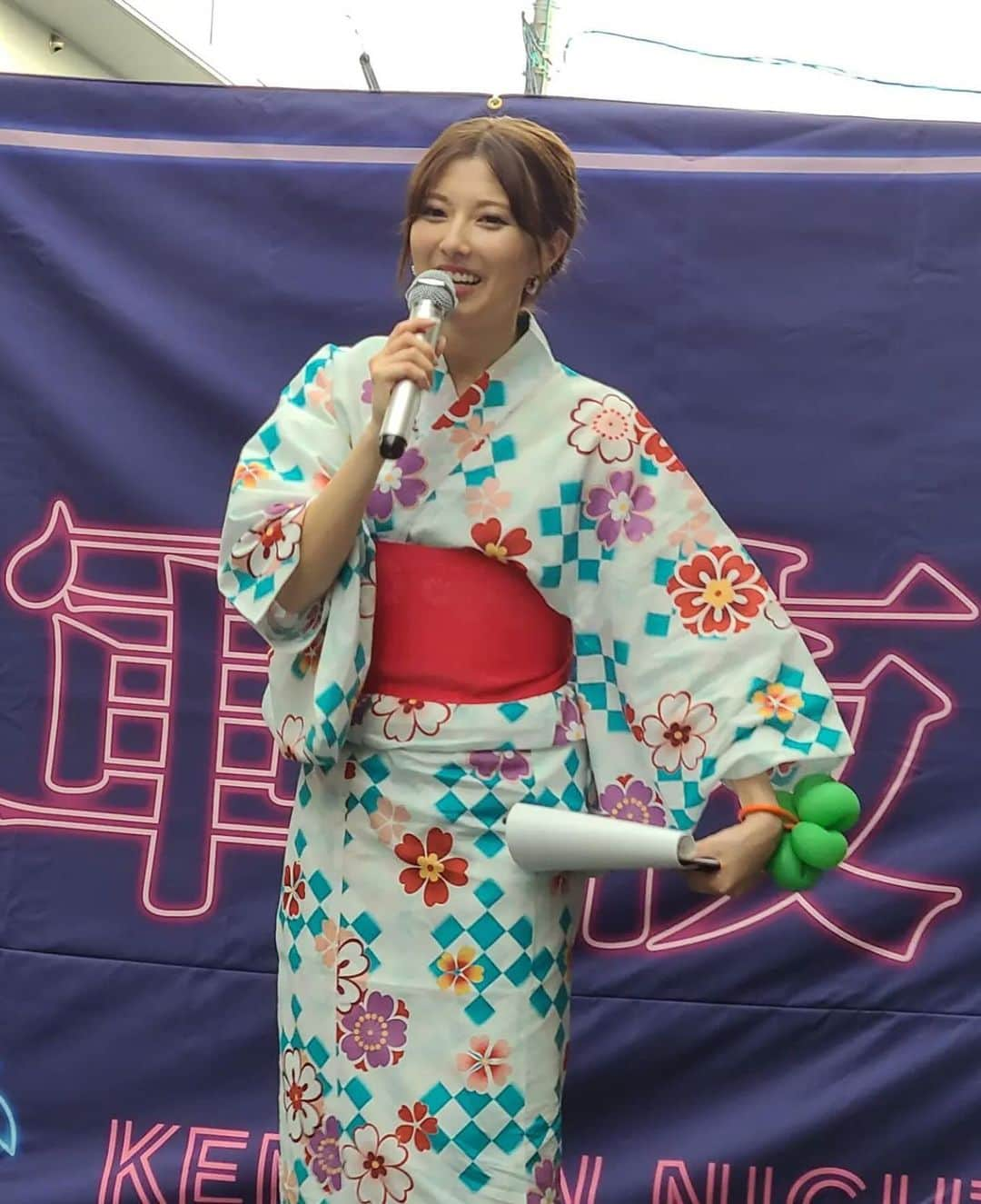 林田雪菜さんのインスタグラム写真 - (林田雪菜Instagram)「夏の思い出🌻健軍夜市の司会🥳 久々に自分で着付けして浴衣着たので投稿に残しておきます！  写真は頂き物ばかり🥹いつもありがとうございます🫶 おかげで投稿できます✨助かります🙇‍♀️  #夏の思い出 #イベント司会 #健軍」10月19日 15時27分 - hayashidayukina