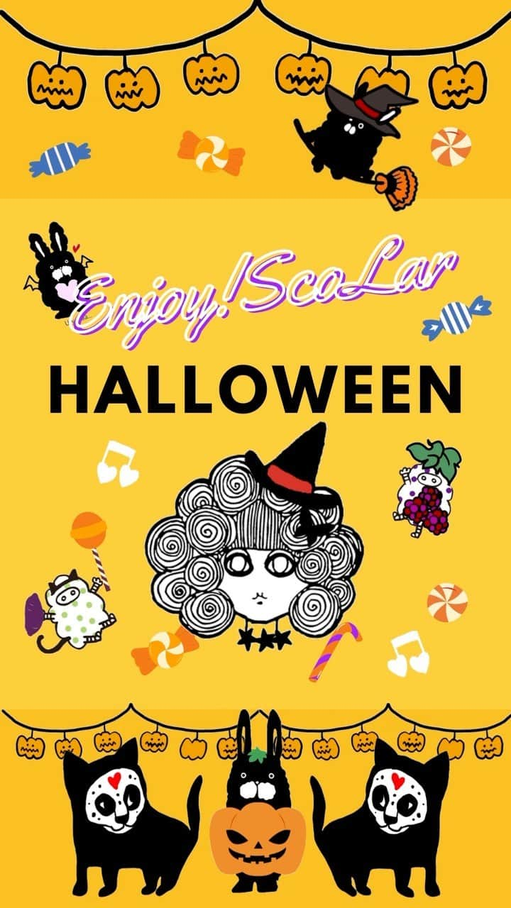 ScoLar(スカラー) ネットショップのインスタグラム：「＼🧡HAPPY HALLOWEEN🧡／  もうすぐハロウィン🎃👻 ScoLarと一緒にハロウィン気分を盛り上げよう🧡💜🧡  羽織るだけでネコを背負っているようなパーカーや、 zipを閉めてScoLarのキャラクター『猫丸』になりきれちゃうitem🍩🍭🍬🍪 手元だけちょっぴり仮装を楽しめちゃうロンTや ぬいぐるみ気分で連れて歩けるバッグなど🐰💕  パーティで盛り上がること間違いナシな、オススメitem集めてみました👻🍭 さぁ！みんなもScoLarでハロウィンを楽しもう🎃✨  発売済みの商品は画像をタップして商品ページをチェック‍📢 ▶️ 詳しくは @scolar_netshop のサイトから☑️  ☆・☆・☆・☆・☆・☆・☆・☆  👻🎃🎵#新作入荷 #newarrival #仮装  #パーカー   - scolarの他の商品はコチラ - #scolar #isscolar #scolarparity #スカラー #scolar_ootd   Photo @kazuhisataniguchi_309 @309studio_   Hair @nanairo0420  ☆・☆・☆・☆・☆・☆・☆・☆」