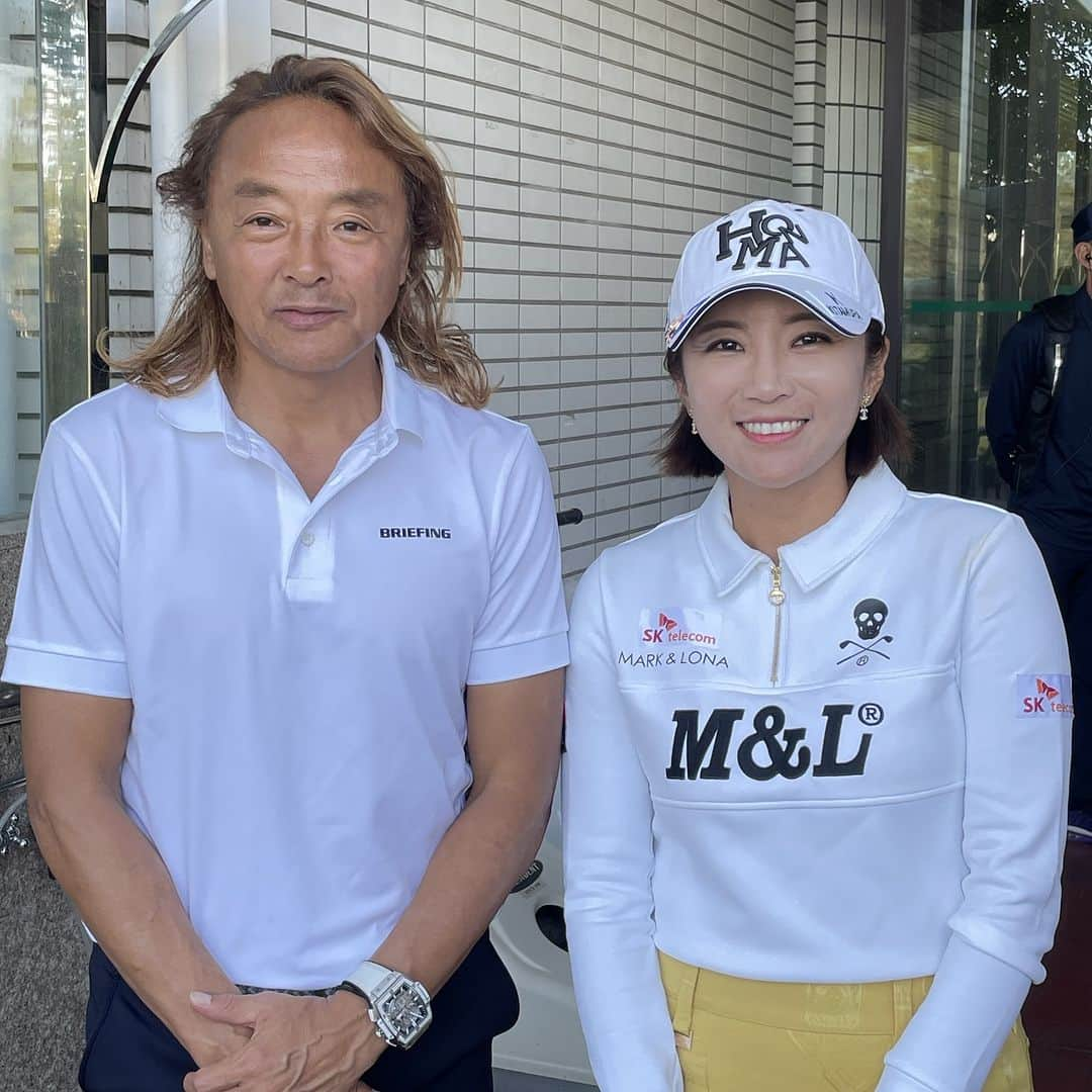 北澤豪さんのインスタグラム写真 - (北澤豪Instagram)「NOBUTA GROUP マスターズGCレディース  今大会を最後に日本ツアーから引退するイ・ボミ プロと 先日ご一緒させていただきました！！」10月19日 17時34分 - tsuyoshi_kitazawa_official