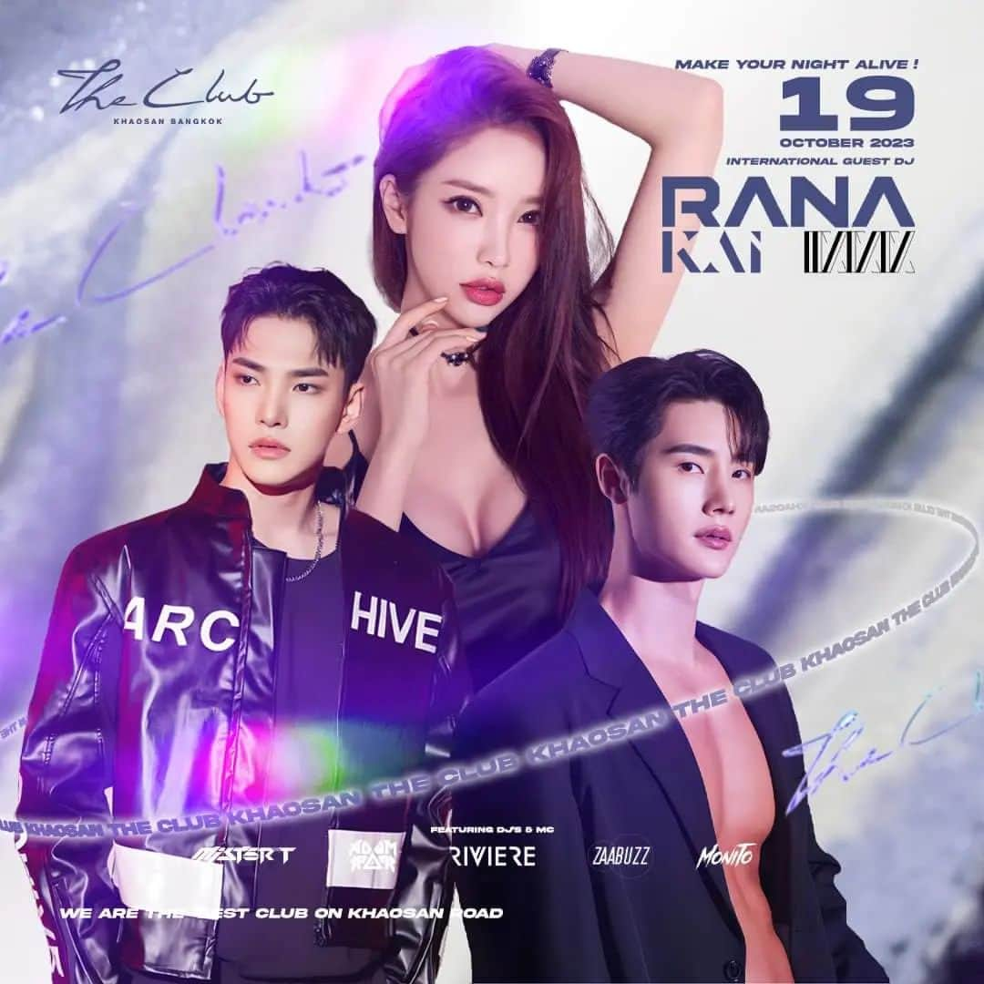 ラナさんのインスタグラム写真 - (ラナInstagram)「Tonight! The club , Bangkok 😘❤️ See u soon!  @djrana.official  @dj1999.official  @djkai.official」10月19日 17時54分 - djrana.official