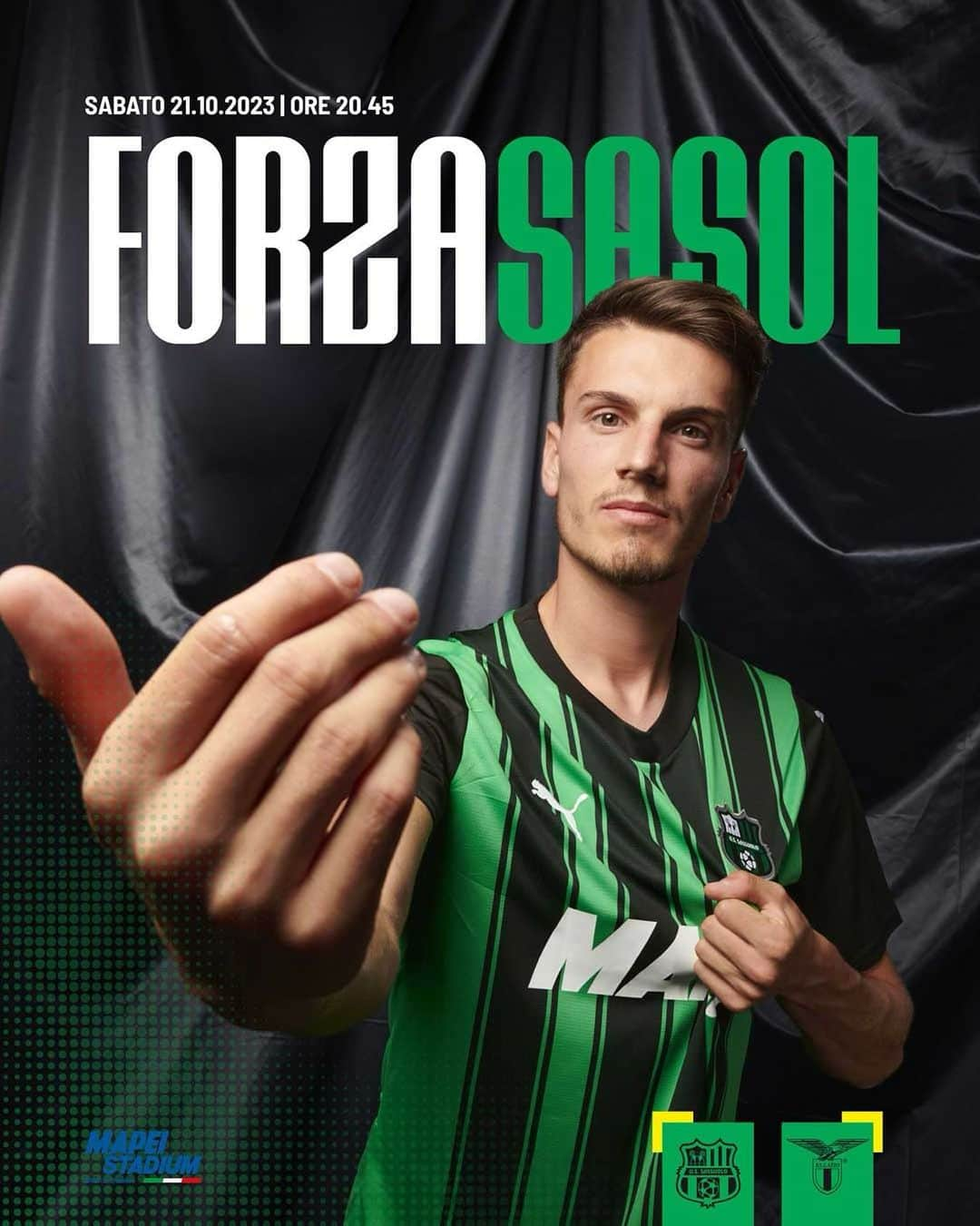 USサッスオーロ・カルチョのインスタグラム：「😎 @danielboloca22 in copertina 💪  Leggi su www.sassuolocalcio.it il match program di #SassuoloLazio 🗞️  #ForzaSasol 🖤💚」