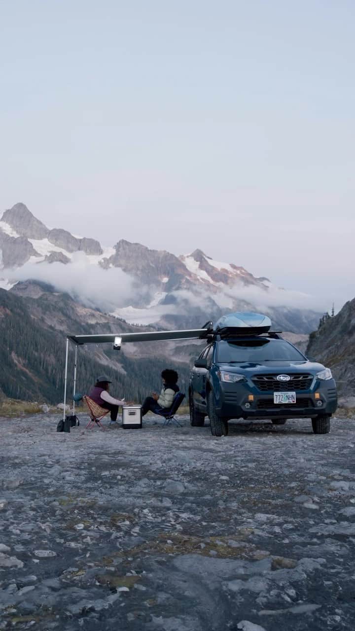 Subaru of Americaのインスタグラム：「Things we 💙: @badgal_brooky and her sis Jaden upgrading their PNW adventure with their NEW @thule Awning 🙌  Shop this Genuine Subaru Accessory at the link in our bio.   #OutbackWilderness #SubaruAccessories」