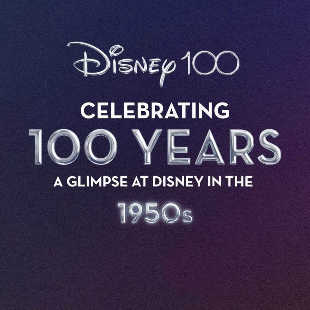 Disneyのインスタグラム：「In the 1950s, Disney fans met Cinderella and Sleeping Beauty in theaters, saw Walt Disney every week on television, and could first visit Disneyland Park. Swipe through to take a trip through Disney history. ✨5️⃣0️⃣✨ #Disney100」