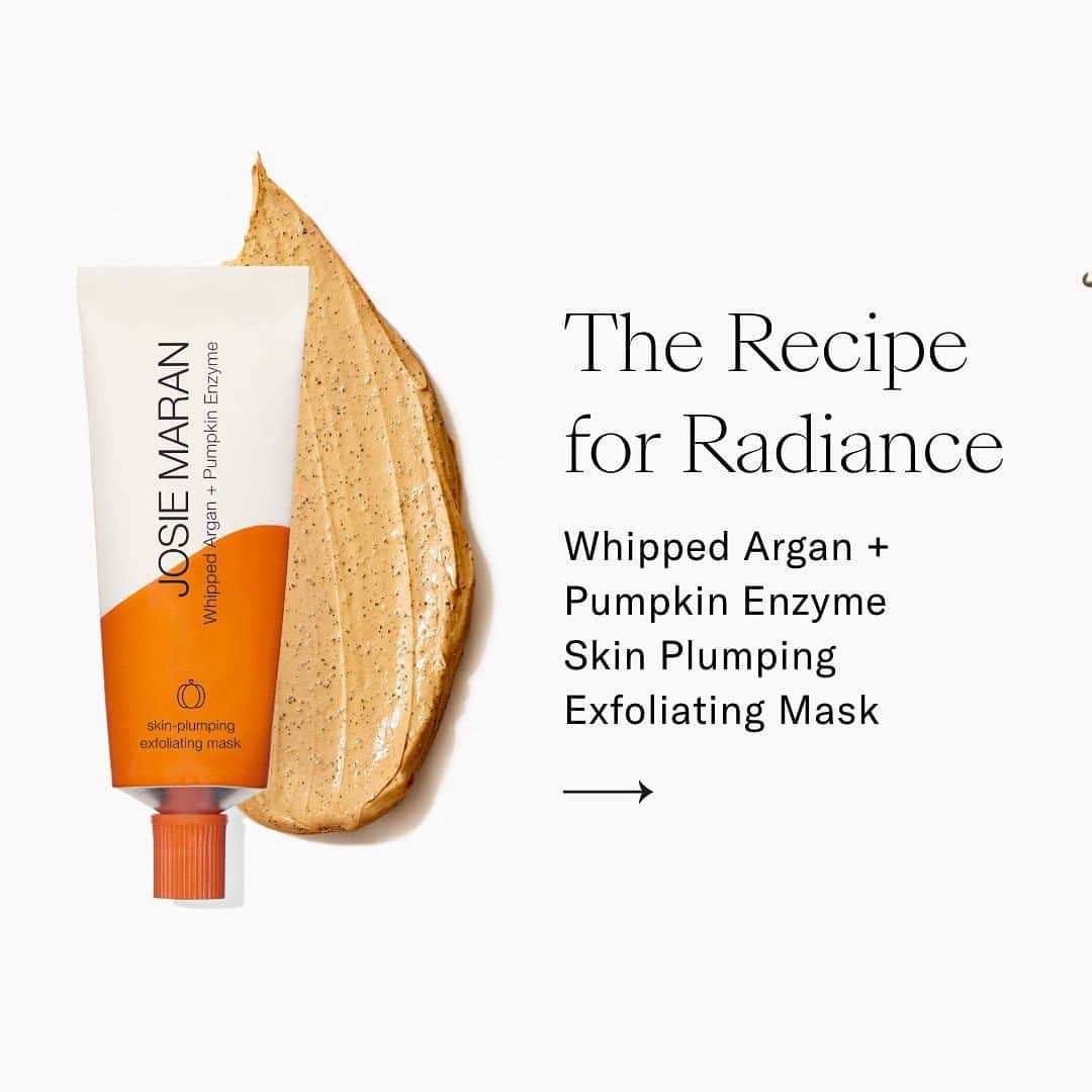 ジョジー・マランのインスタグラム：「Let’s dive into the consciously clean ingredients that make up Pumpkin Enzyme Mask – a formula so good it revs up your skin’s cell turnover and collagen production so you can feel bippity, boppity, boo(tiful). ✨🎃」