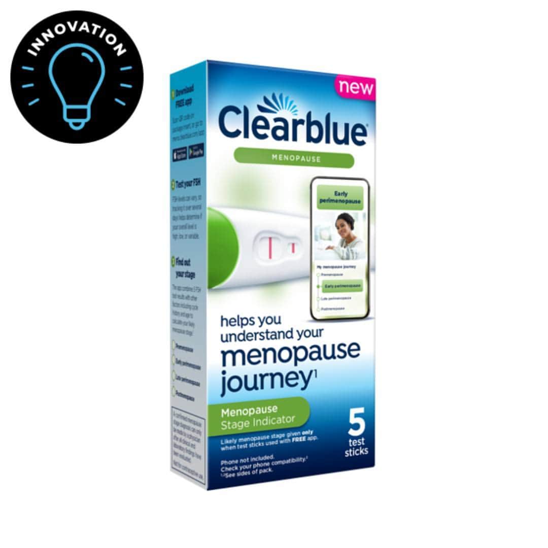 P&G（Procter & Gamble）のインスタグラム：「Menopause is a hot topic – no pun intended.   It affects millions of women, but only 45% feel they have enough information to manage their menopause journey.   Our latest #PGInnovation, the @Clearblue® Menopause Stage Indicator is helping women turn up the volume on menopause conversations. The easy-to-use, at-home test kit comes with five tests connected to a free app that can help determine a woman’s likely stage of menopause and provide information to share with healthcare providers.   Learn more about how the Clearblue® Menopause Stage Indicator works on our blog at the link in our bio!」