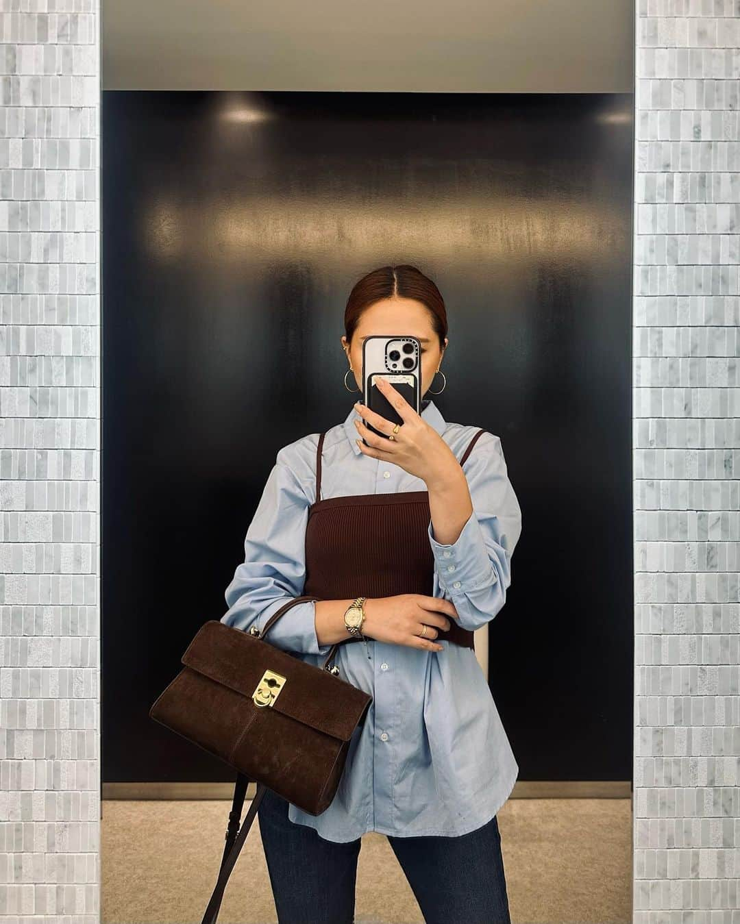 山本いさ奈のインスタグラム：「こーで🍂  #fashion#coordinate#FW#秋服#秋コーデ#骨格ストレート」