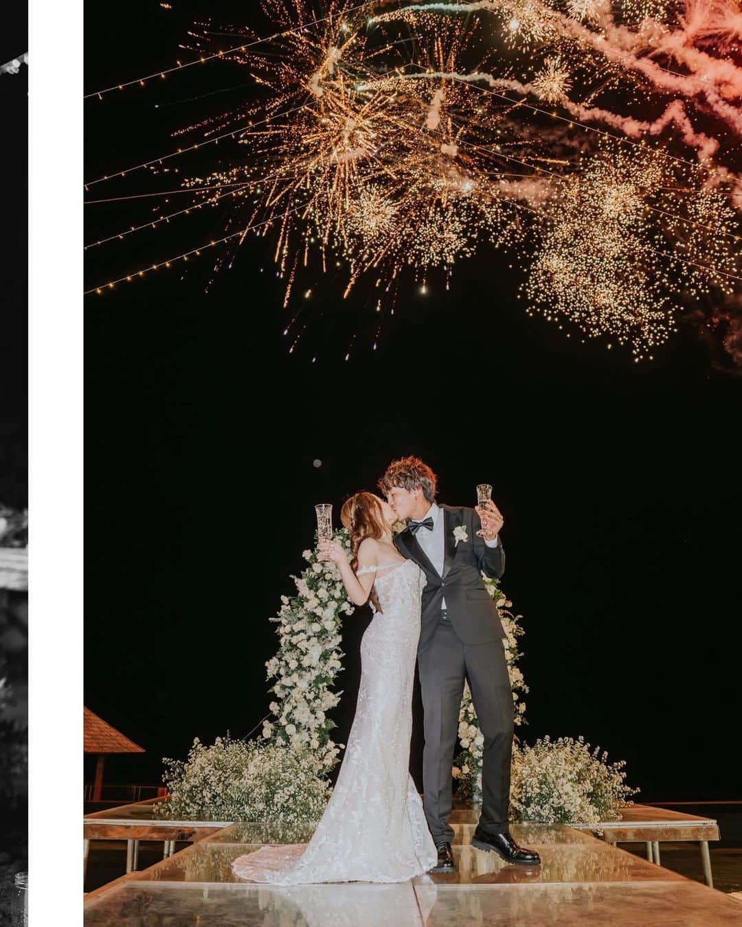 Giann Chanさんのインスタグラム写真 - (Giann ChanInstagram)「【𝐑𝐞𝐜𝐞𝐩𝐭𝐢𝐨𝐧】 𝑷𝒂𝒓𝒕𝒚 𝒉𝒐𝒔𝒕𝒆𝒅 𝒕𝒐 𝒄𝒆𝒍𝒆𝒃𝒓𝒂𝒕𝒆 𝒕𝒉𝒆 𝒄𝒐𝒖𝒑𝒍𝒆'𝒔 𝒎𝒂𝒓𝒓𝒊𝒂𝒈𝒆.✨ 一直做事都好追求完美  所以婚禮前都有不同朋友告訴我會完美的  不要擔心、不要緊張  就算只有1%意外 都要平常心面對 而我不想抱著期望去做  因為試過好多次拍照都是不期望才最好 直到婚禮當天  還是會擔心所有流程 希望一切順利進行  結果晚宴真的出現不如常情況  電視接近5分鐘沒聲音  煙花在錯的時間放了  換著以前 我一定會好執著這些事就是不完美 但所有guest 都不覺得這是問題  反而好驚喜好開心 而且在他們心目中是完美的 也是以後人生中的記憶點 今天的我也認同了 就像愛情一樣 本來就沒有完美的 只有包容不完美的才是完美  Grand Entrance Gown: @rosa_clara  Afterparty Gown: @dominiss_official  Makeup: @cherryjks @florencia.fanny  Hair: @noey_makeup  Photographer: @flipmaxphotography  Videography: @thecinemabali  Venue: The Surga Villa Estate  #Reception #Bigday #Weddingday #Afterparty #RosaClara #Bali #uluwatu #Ungasan」10月19日 21時38分 - chan.tsz.ying