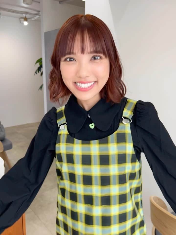 幹葉（スピラ・スピカ）のインスタグラム：「染めたてほやほやどす🧡💗 🫰 @yasugi_eriko #美容室 #ヘアスタイル #newhair」