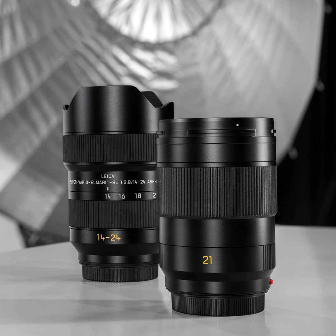 ライカのインスタグラム：「Two new ultra-wide-angle lenses expanding the SL-System: Super-Vario-Elmarit-SL 14–24 f/2.8 ASPH. and Super-APO-Summicron-SL 21 f/2 ASPH.  Offering a focal length of 14 mm for the SL-System for the first time and the 21 mm being the world’s first APO lens with this focal length More via our bio link.  #Leica #LeicaCamera #LeicaSL #LericaSL2 #🔴📷」