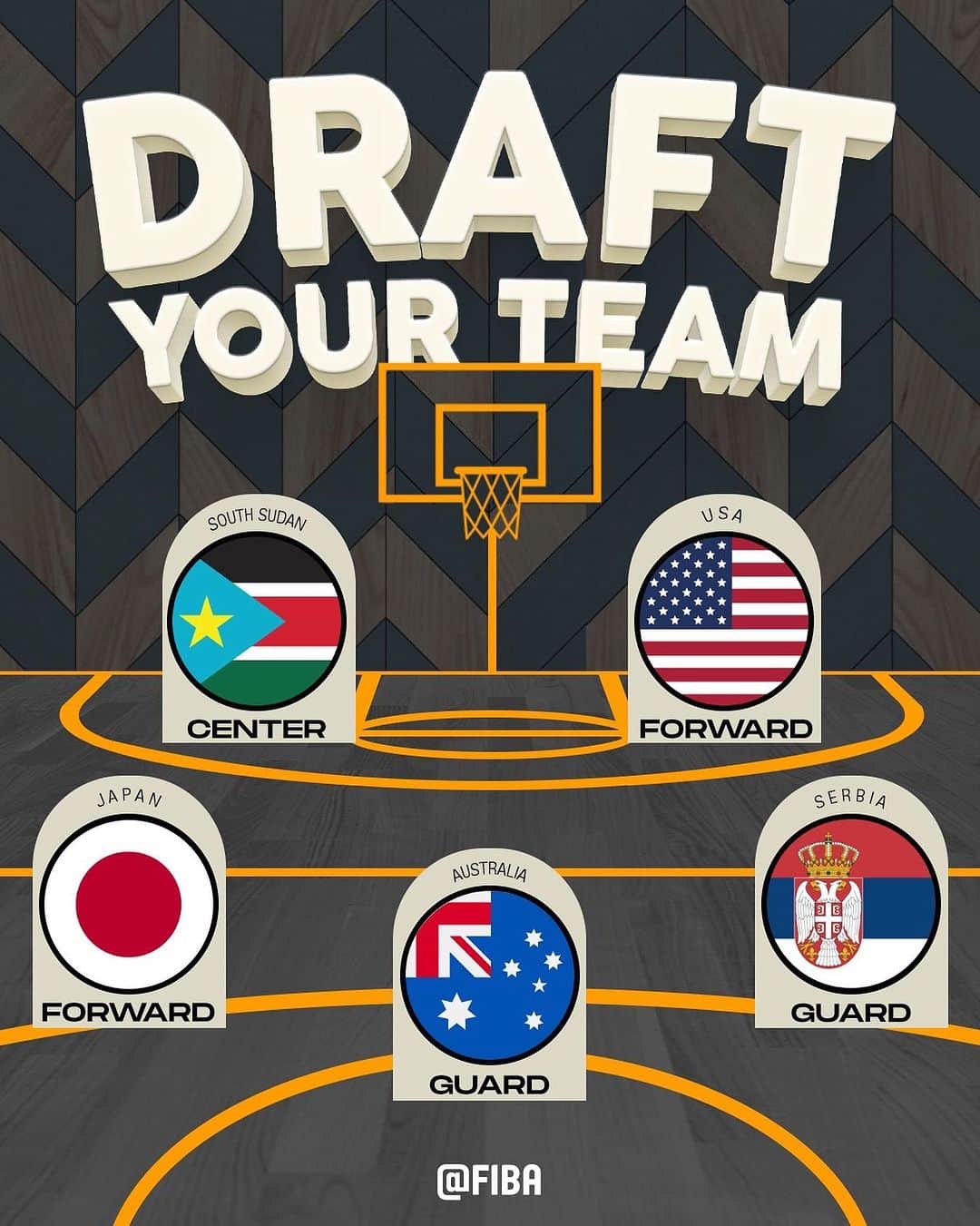 FIBAのインスタグラム：「How does your line-up look like? 🧐」