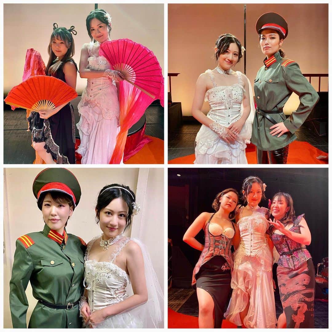 久代梨奈さんのインスタグラム写真 - (久代梨奈Instagram)「Shanghai marionnette OPERA 〜上海的傀儡〜 全公演終了いたしました🦋  劇場に足を運んでくださった皆様ありがとうございました🙌  昨年のShanghai melancholy OPERA〜上海的愁悶〜を経て今年も主演"桂蘭"を演じました。  今年、カナリヤ条約で上演したスピンオフ短編集を含めるとSMオペラと桂蘭と向き合う時間が長く更に思い出深い作品になりました。  昨年は佐藤香聲さんの演出・「SMオペラ」という作品・自分が演じる"桂蘭"、全て初めてのことばかりで、それらを知り噛み砕くところから始まりましたが 今年はそれらを経験した上でどうSMオペラを作っていくかとても楽しみでした！  昨年に比べて自分に余裕が出来たので周りを見れるようになり どうすれば全員が良く魅せられるか、人数が多い舞台でもあるのでこれまでの舞台やアイドル時代の経験を踏まえてたくさんたくさん考えてこの作品と向き合いました。 私の提案に対応してくれた出演者の皆様ありがとうございました。 私から何か影響を受けてくれていたら嬉しいです。  今は、そんな追い込みが無くなってしまったので完全にロス、燃え尽き症候群、、な状態です笑  6月8月のスピンオフ作品が自分の中で熱量を上げるきっかけとなり、本編の完整版へとつながりました。  だから、毎回の稽古が本当に楽しみで細かな動き、セリフの聞こえ方、稽古動画を何度も何度も確認しては修正に修正を重ねました。それは本番に入ってからも。 この熱量はどこの現場に行っても大切にしたいものです。  性格上、我が強いものですから 奴隷としての弱々しさ、哀願 どう演じるか悩みましたねぇ  でも、桂蘭が調子乗り過ぎちゃって甘崎の命令により尻に焼きごて押されちゃって、甘崎に哀願するシーンはかなり楽しかったです😜(そんなノリの軽いシーンでは無い) 男装の麗人のこと好きになり過ぎちゃったんだ！ごめんね！甘崎！ 甘崎は大変そうだよ マダムと仲良くせなあかんし 鞭打たなあかんし 皓月との関係性もむずいし 春楼夢に定期的に顔出してるし 麗人に桂蘭取られるし  うん、かなり大変。  話は変わり(まだ続きます)  🥀稽古終盤で演出のついた化鳥のシーン🦚 初めは私も全員と踊る予定だったのですが、最終稽古で演出が変更になり "最初はみんなと同様に踊り、途中から化鳥を気にする"という演出になりました　  これぞ 天才佐藤香聲さまの演出ですわ  これにより 共に牢に閉じ込められていた 桂蘭と化鳥の関係性が見えてくるではないか！！！  様々な娼婦がいる中で唯一、気を許せたのが"化鳥"だと私は思っていて牢に入れられ尻に焼きごてを押されどうしようもない桂蘭にとって、唯一弱音を吐けた人。 そんな、気の許せた相手が居なくなってしまう。 私をひとりにしないで。　 どうして貴女までいなくなってしまうの。 それを表現できたのが "最初はみんなと同様に踊り途中から化鳥を気にする"の演出に繋がるわけです。 稽古や劇場入りした段階では 「どこへ行ってしまったの化鳥」程度だったものが 本番が始まると不思議ですね ・甘崎への苛立ち ・麗人を想う気持ち ・桂蘭の置かれた位置の悔しさ これらが増して 何より 化鳥を演じる遠藤智子さんの舞が私の涙腺を破壊しました  化鳥のシーンがこんなに苦しいものになるなんて想像もつかなかった。  千秋楽に至っては 「私をひとりにしないで」＋「化鳥お願い！もう一度、生きて、！！」そんな願いを込めながら指先に力を入れる。 なーんてこともしてました。  でも結局、全て虚構。 振り返ると桂蘭はいつも一人  桂蘭幸せルートは無いのか！ 今のところ見つかりませんねぇ  大人しく、甘崎の妻になってたらどうなってたのかなあ  男装の麗人に出会っていなかったらの世界線…  そんな妄想を繰り広げるのも楽しいですね、はっはっは  １ヶ月半とにかく楽しかった。  SMオペラならではの生演奏 やはり激アツだった…迫力えぐ 脳内に、耳に、臓器に響く音楽たち それに合わせて踊る時の気持ち良さ。 公演前はだいたい四馬路の三姉妹の演奏のリハーサルが始まるので自分のアップがてら一緒に踊ったりするのも楽しかった〜 生演奏を独り占めできるリハは贅沢時間でした💃🏻ﾍﾍ  長くなりましたが (ここまで読んでくれた人ありがとう)  また、SMオペラが上演される日が来ますように。 来てくださった方の脳内に残る作品でありますように。  アーカイブ配信ありますので そちらでまたお会いしましょう。  予約リンクはプロフィールに置いてます🌝  【予約締切】 11月07日（火）23:59 【視聴期間】 11月03日（金）〜11月09日（木）  #SMオペラ #Shanghaimarionnetteopera #上海的傀儡 #桂蘭 #舞台 #近鉄アート館」10月19日 23時07分 - rina.kushiro_official
