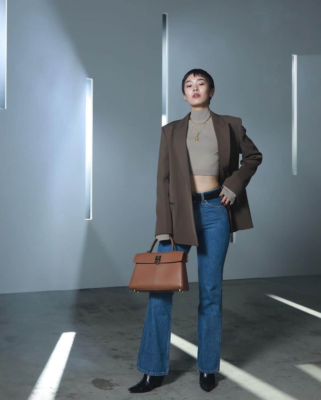 畠山千明のインスタグラム：「@calvinklein 👖🩷global party お洋服へall @calvinklein  #CalvinKlein #PR」