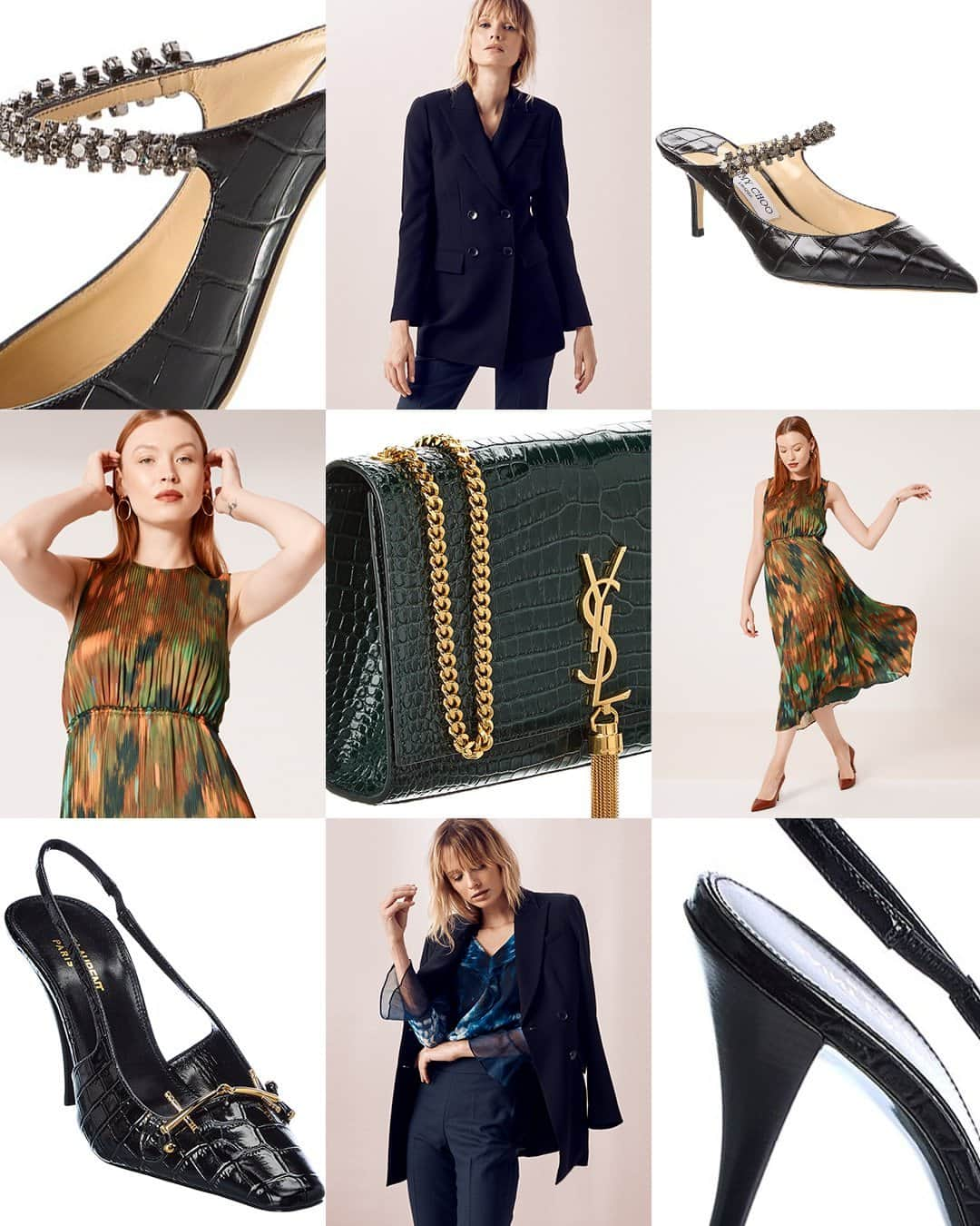 GILTのインスタグラム：「A little wild. A lot of luxe. Tap to shop #JimmyChoo, #SaintLaurent and more style with an edge.」