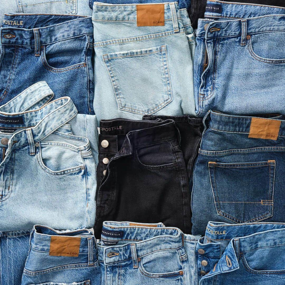 エアロポステールのインスタグラム：「The fall denim line-up is stacked #WearAero」