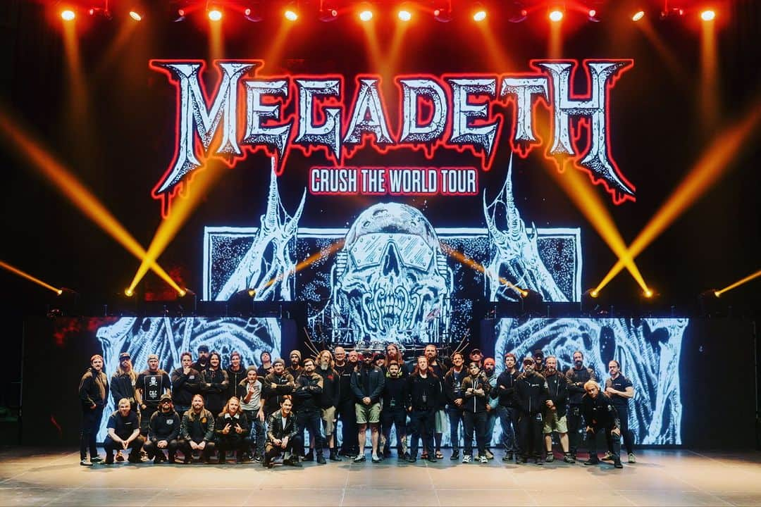 Megadethのインスタグラム：「We had a killer time this summer and fall on our European and North American runs of the #CrushTheWorldTour. We’re already itching to get back on the road and see all of you. Where do you want us to play next?」