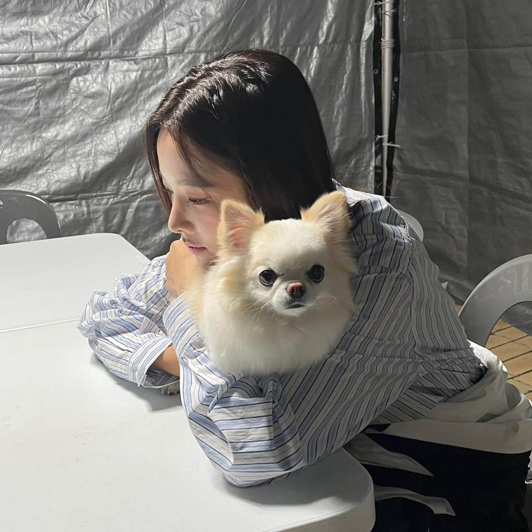 ソルジのインスタグラム：「_ 사랑해🫶🏻  #2일간함께해줘서고마워요🐶❤️」