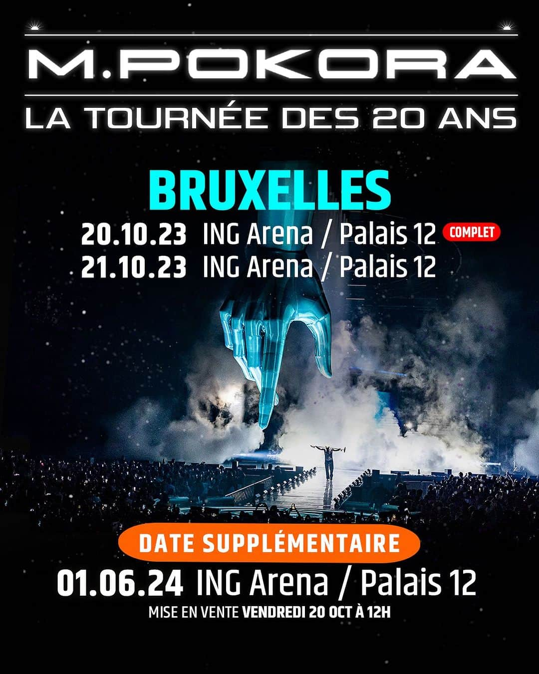 エム・ポコラのインスタグラム：「Bruxelles round 3 le 1er juin 2024! Ouverture de la billetterie demain à 12h partout!  Lessssgoooooo🇧🇪❤️」