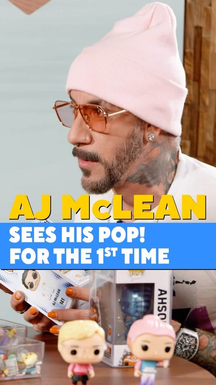 A.J.のインスタグラム：「Backstreet Boys’ AJ McLean reflects on the transition from performing without a substantial fan base in the U.S. to experiencing sudden stardom after the release of their album “Millennium” in 1999. This milestone has served as inspiration for us to unveil his all-new Millennium Funko Pop!    #Backstreetboys #AjMcLean #Millennium #FunkoPop  [Filmed prior to the SAG / AFTRA strike]」