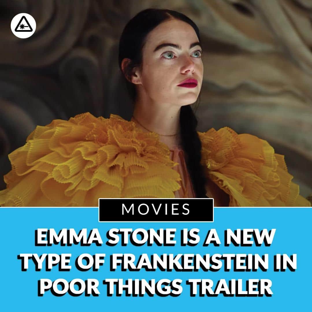 クリス・ハードウィックのインスタグラム：「Most adaptations of Mary Shelley’s Frankenstein famously feature a scene that doesn’t appear in the novel. It’s an infamous moment when an angry mob chases the “monster” through the streets. We don’t know if that exact hunt will happen in the next film to take inspiration from the sci-fi horror classic, director Yorgos Lanthimos’ Poor Things, but we doubt it.   Not because we’re positive it won’t take place, but rather because his creation is far more likely to dance through the streets instead of running. The film’s newest trailer focuses on the growth of Emma Stone’s Bella Baxter, a woman who must learn how to live so she can truly live.  link in bio」