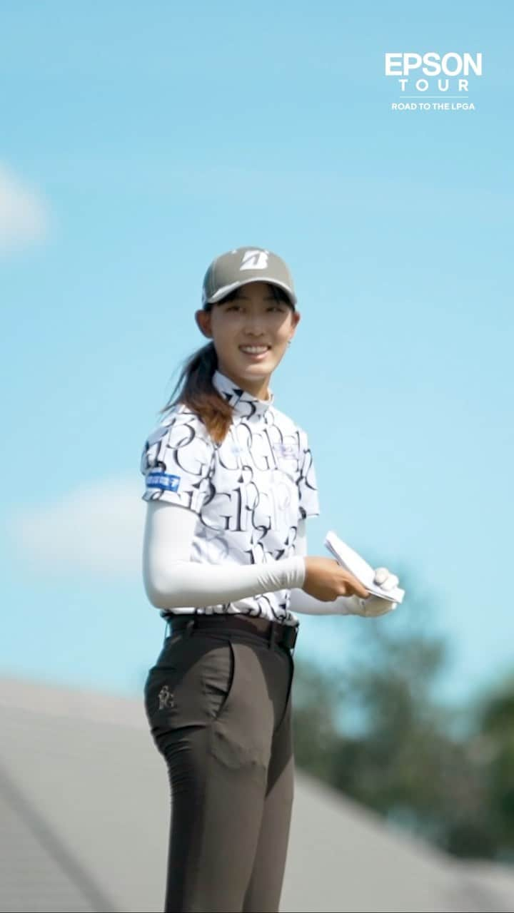 馬場咲希のインスタグラム：「Clean card 🧽  Saki Baba has a bogey free 6-under third round at Stage 2😮‍💨  #EpsonTour #Road2LPGA」